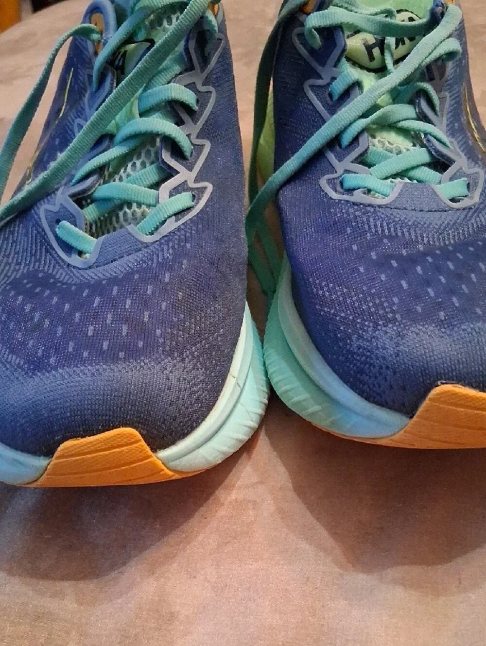 Hoka One One Blue and Teal Running Shoes